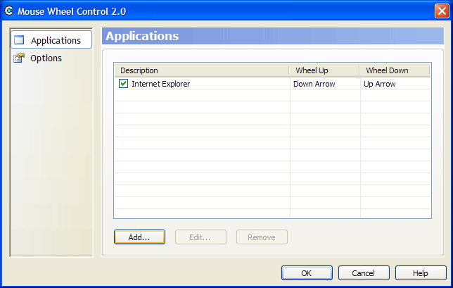 Mouse Wheel Control Screenshot